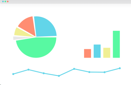 data pie chart and graph graphic