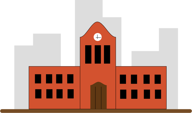 school building illustration